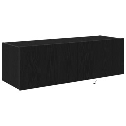 Meuble TV mural avec LED 2 pcs Chêne noir 100 x 35 x 31 cm 620435620435