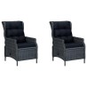 Ensemble à manger de jardin 3 pcs Gris foncé 620443620443