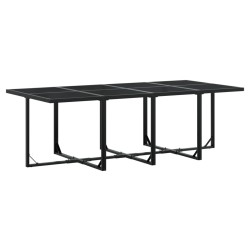 Ensemble à manger de jardin avec coussins 9 pcs noir textilène 620445620445