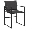 Ensemble à manger de jardin avec coussins 9 pcs noir textilène 620445620445