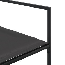 Ensemble à manger de jardin avec coussins 9 pcs noir textilène 620445620445