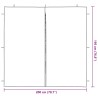 Mur de tente de fête 2 pcs Blanc 200 x 195 cm PE et acier 620453620453