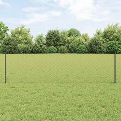 Clôture hexagonale avec poteau 50 x 0,6 m Gris Maille 620455620455