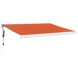 Auvent rétractable orange et marron 3x2,5 m tissu et aluminium 620458620458