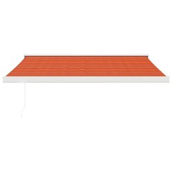 Auvent rétractable orange et marron 3x2,5 m tissu et aluminium 620458620458