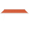 Auvent rétractable orange et marron 3x2,5 m tissu et aluminium 620458620458