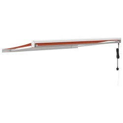 Auvent rétractable orange et marron 3x2,5 m tissu et aluminium 620458620458