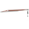Auvent rétractable orange et marron 3x2,5 m tissu et aluminium 620458620458