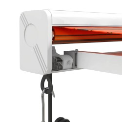 Auvent rétractable orange et marron 3x2,5 m tissu et aluminium 620458620458