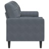 Canapé 3 places avec oreillers gris foncé 180 cm velours 620461620461