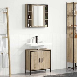 Ensemble de mobilier de salle de bain avec étagère 2 pcs Marron 620462620462