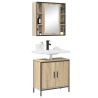 Ensemble de mobilier de salle de bain avec étagère 2 pcs Marron 620462620462