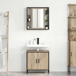 Ensemble de mobilier de salle de bain avec étagère 2 pcs Marron 620462620462