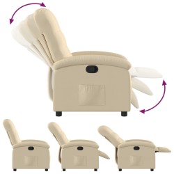 Fauteuil inclinable en tissu crème 620466620466
