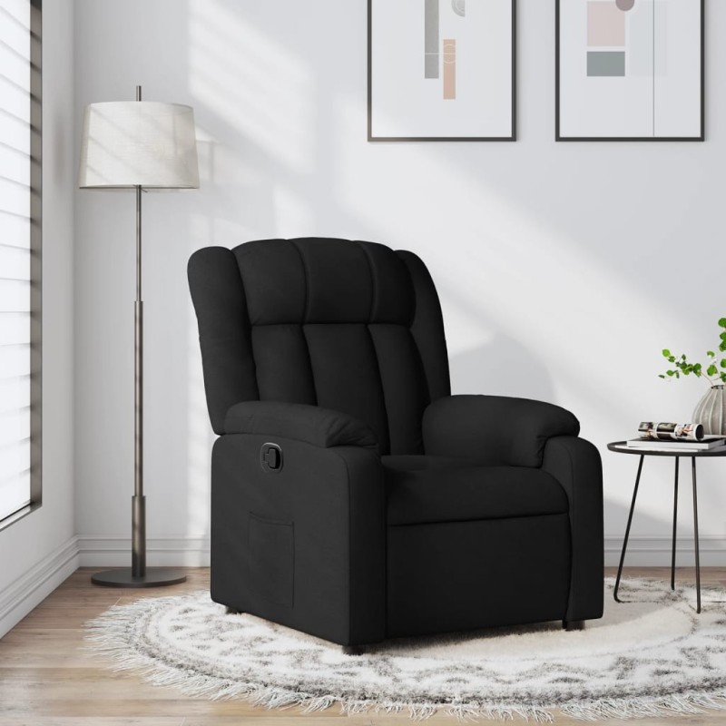 Fauteuil inclinable en tissu noir 620467620467