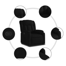 Fauteuil inclinable en tissu noir 620467620467