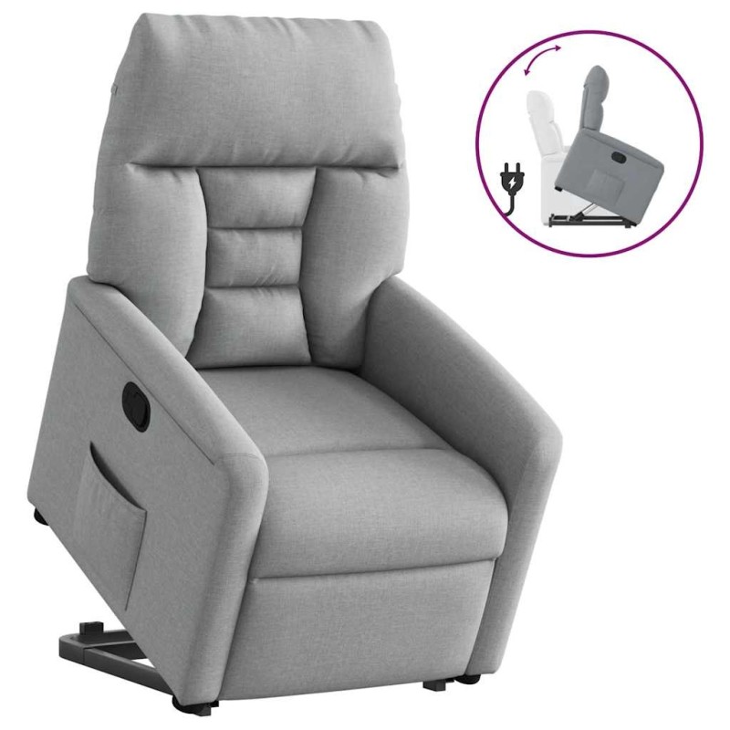 Fauteuil inclinable Gris clair Tissu 620468620468