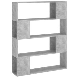 Bibliothèque/Séparateur de pièce Gris béton 100x24x124 cm 620477620477