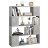 Bibliothèque/Séparateur de pièce Gris béton 100x24x124 cm 620477620477
