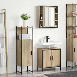 Ensemble de mobilier de salle de bain avec étagère 3 pcs Marron 620484620484