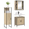 Ensemble de mobilier de salle de bain avec étagère 3 pcs Marron 620484620484