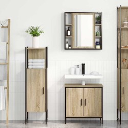 Ensemble de mobilier de salle de bain avec étagère 3 pcs Marron 620484620484