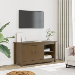 Meuble TV Marron miel 103x36,5x52 cm Bois de pin massif 620493620493