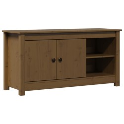 Meuble TV Marron miel 103x36,5x52 cm Bois de pin massif 620493620493