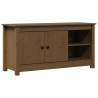 Meuble TV Marron miel 103x36,5x52 cm Bois de pin massif 620493620493