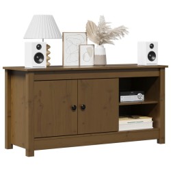 Meuble TV Marron miel 103x36,5x52 cm Bois de pin massif 620493620493