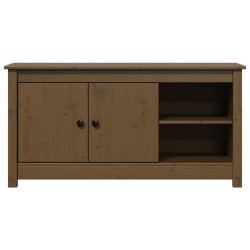 Meuble TV Marron miel 103x36,5x52 cm Bois de pin massif 620493620493