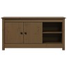 Meuble TV Marron miel 103x36,5x52 cm Bois de pin massif 620493620493