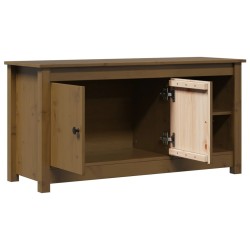 Meuble TV Marron miel 103x36,5x52 cm Bois de pin massif 620493620493