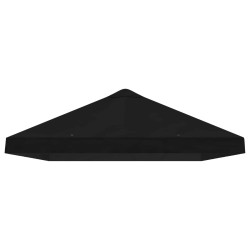 Housse de canopée de gazebo 6 x 3 m Noir Polyester 190 620494620494