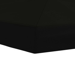 Housse de canopée de gazebo 6 x 3 m Noir Polyester 190 620494620494