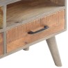 Meuble TV Gris 130x35x51 cm Bois massif de manguier brut 620497620497