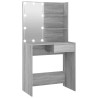 Coiffeuse avec LED Sonoma gris 74,5x40x141 cm 620501620501