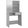 Coiffeuse avec LED Sonoma gris 74,5x40x141 cm 620501620501