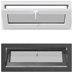 Fenêtre de sous-sol RISOR 100 x 40 cm PVC et verre Anthracite 620502620502