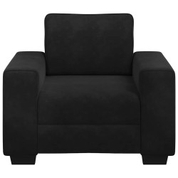 Fauteuil noir 100x77x82 cm velours 620504620504