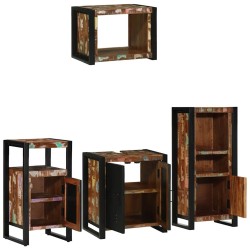 Ensemble de mobilier de salle de bain 4 pcs Bois Recyclé Solide 620507620507
