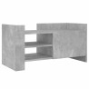 Meuble TV gris béton 80x35x40 cm bois d'ingénierie 620508620508