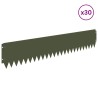 Bordure de Pelouse 30 pcs 103 x 20 cm Acier Vert olive 620509620509