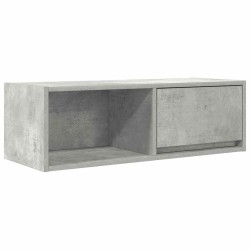 Meuble TV gris béton 80x31x25,5 cm bois d'ingénierie 620510620510