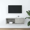 Meuble TV gris béton 80x31x25,5 cm bois d'ingénierie 620510620510