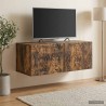 Meuble TV mural 98 x 31 cm Chêne fumé Bois d'ingénierie 620518620518