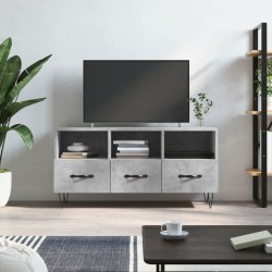 Meuble TV gris béton 102x36x50 cm bois d'ingénierie 620522620522