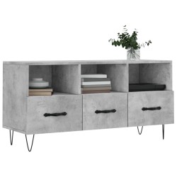 Meuble TV gris béton 102x36x50 cm bois d'ingénierie 620522620522