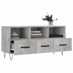 Meuble TV gris béton 102x36x50 cm bois d'ingénierie 620522620522