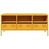 Meuble TV jaune moutarde 101,5x39x43,5 cm acier laminé à froid 620532620532
